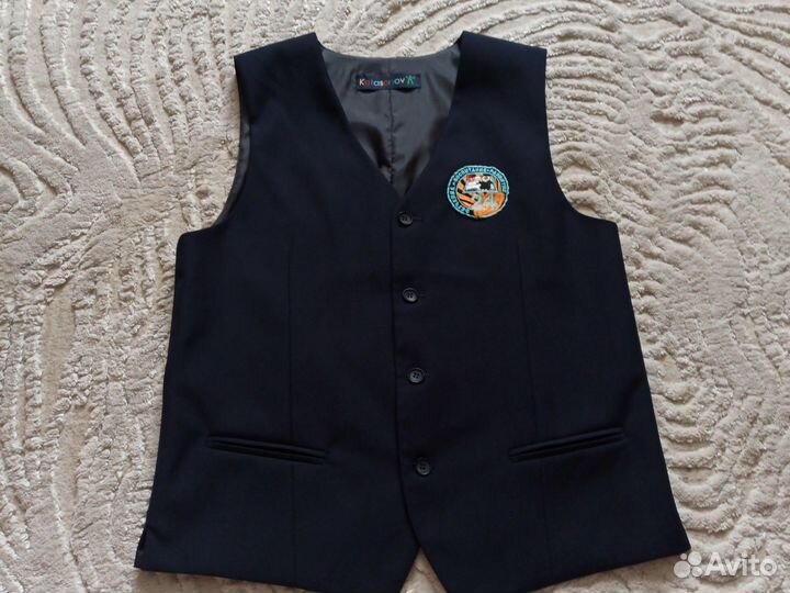 Жилет школьный темно синий