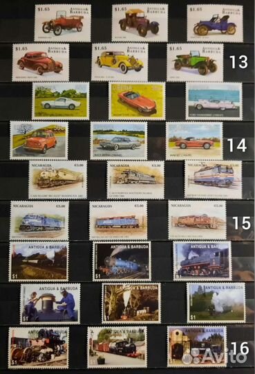 Коллекция марок Транспорт 60-90х 2 (чистые )