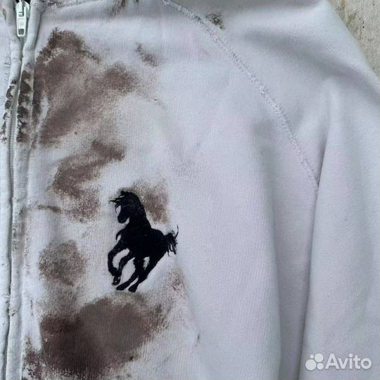 Зип худи Polo Ralf Lauren x Balenciaga белая