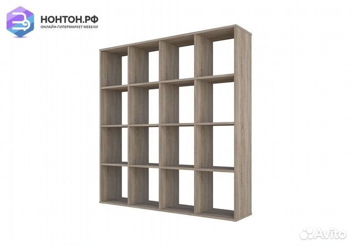 Стеллаж кубический Polini home Smart 16 секций дуб