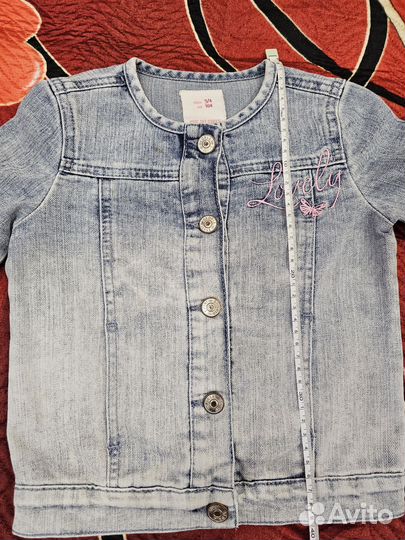 Джинсовая куртка для девочки 104-110