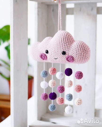 Облачко - подвеска в детскую кроватку или коляску