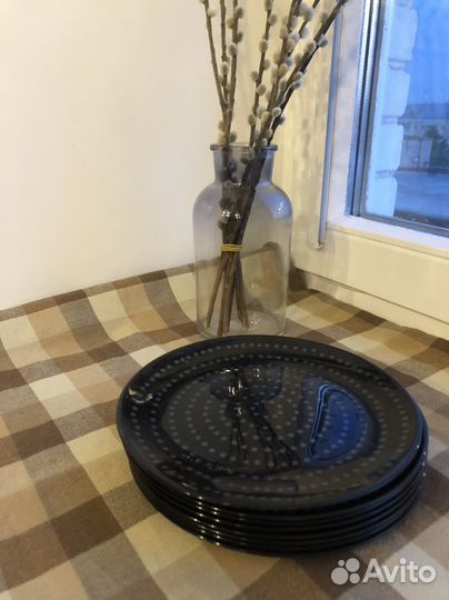 Тарелки IKEA стекло