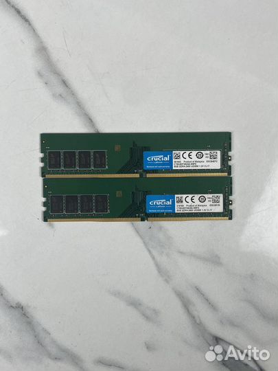 Оперативная память ddr4 16gb Crucial 2400 dimm