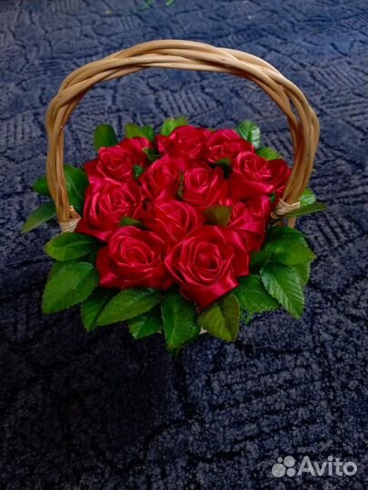 Букет из атласных лент