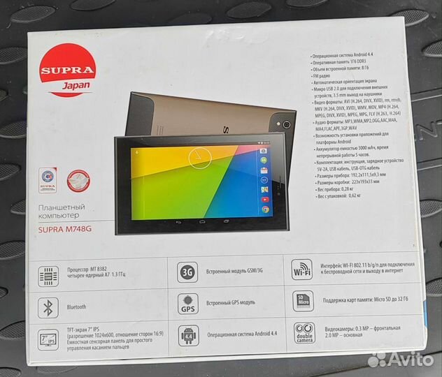Планшет Supra M748G 8 гб 3G 7