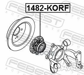 Ступица Кулак Цапфа передняя 1482korf Febest