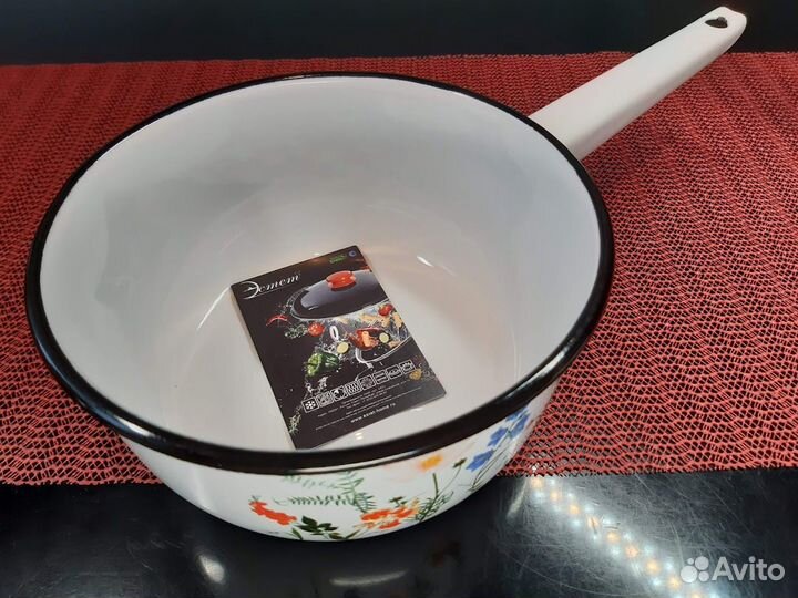 Ковш эмалированный Луговые цветы 1.5 л