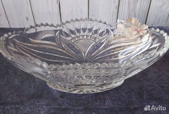 Ваза хрустальная СССР конфетница
