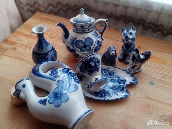 Фарфоровая посуда гжель