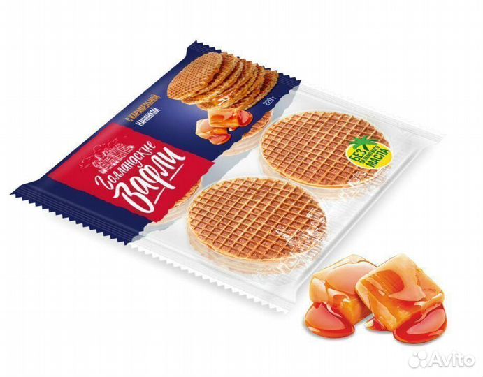 Опт - Голландские вафли Дарлетто с Карамельной нач