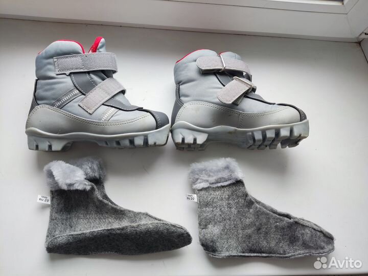 Лыжные ботинки NNN 29-30 Spine baby мод.101 серые