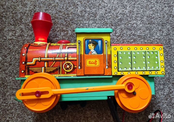 Игрушка паровоз СССР мзи Орленок Жесть Электромеха