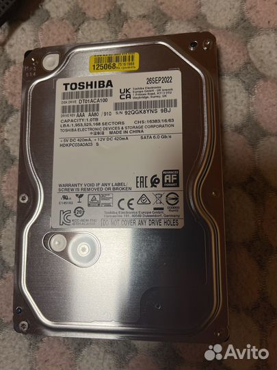 Жесткий диск 1 тб Toshiba