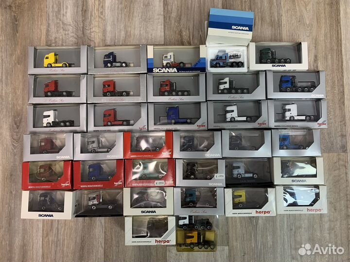 Модели тягачей Scania exclusive 36 штук herpa 1:87
