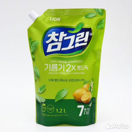 2 шт. Средство для мытья посуды CJ Lion Chamgreen