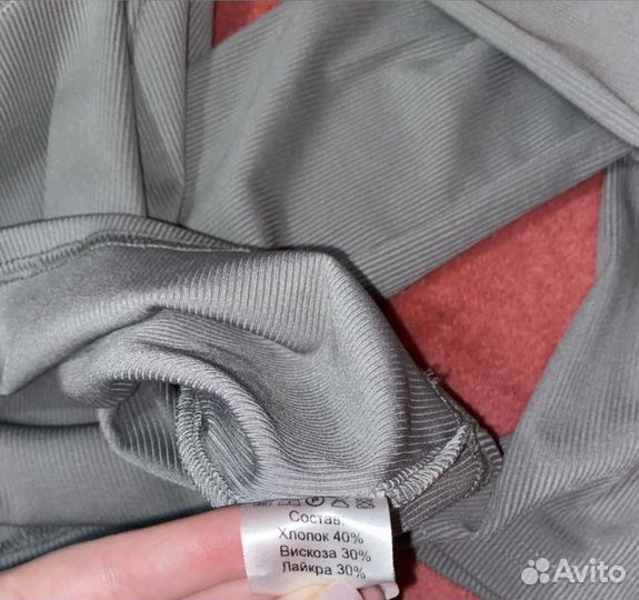 Кроп топ с длинным рукавом рубчик