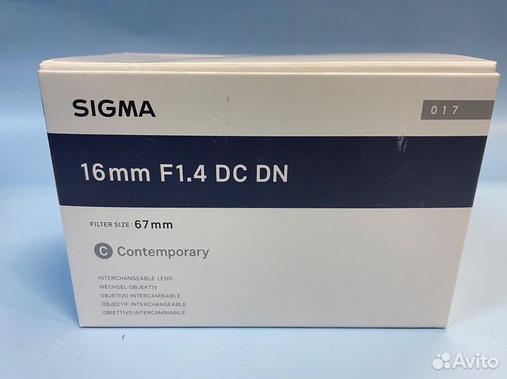 Sigma AF 16mm f1.4 DC DN Sony E новый