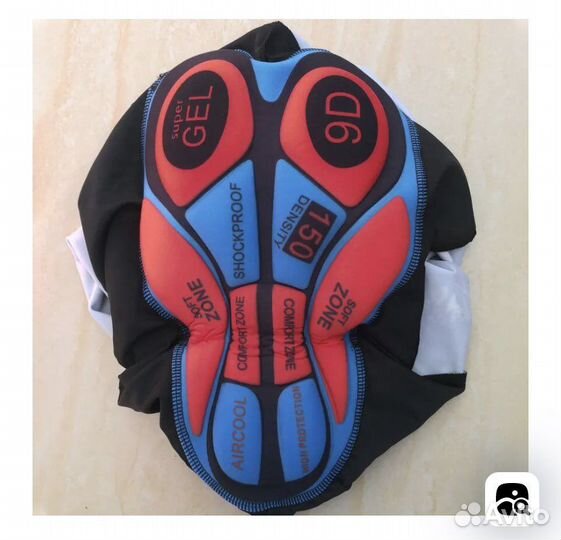 Велокостюм с подтяжками и со вкладышем памперсом