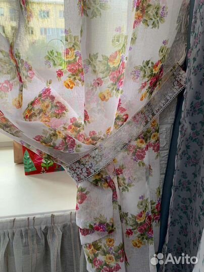 Тюль для кухни новая