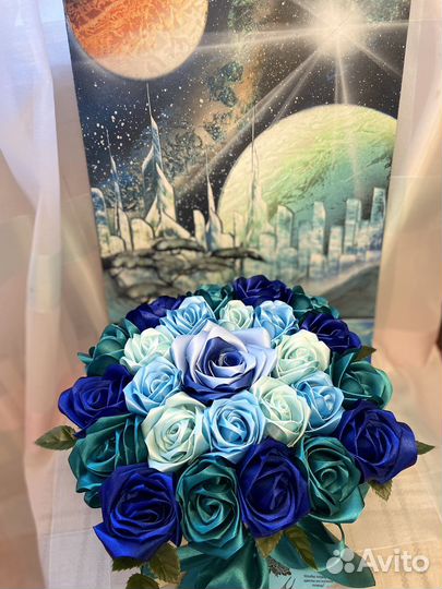 Корзинки с розами, ручная работа