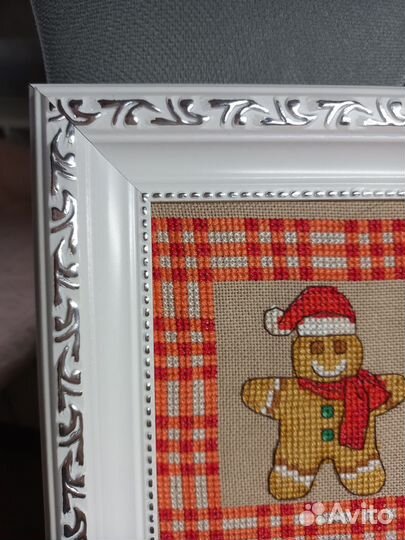 Картина Новогодняя,вышитая крестом