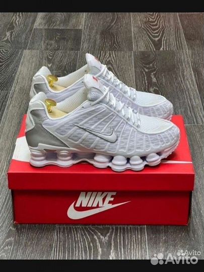 Кроссовки Nike Shox TL White. Люкс