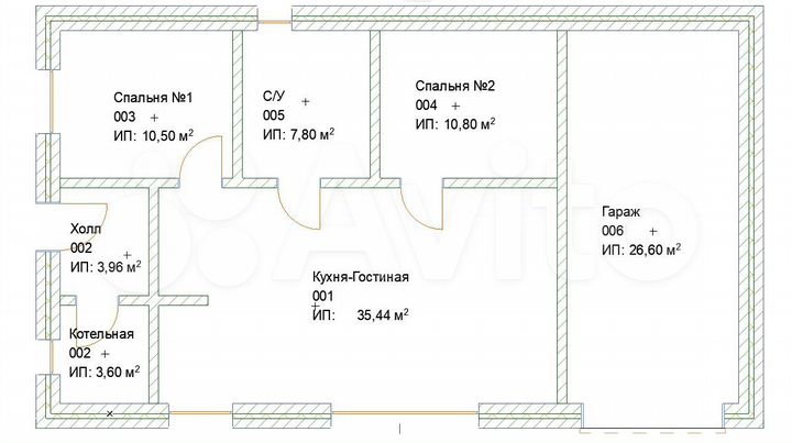 Дом 72 м² на участке 12 сот.
