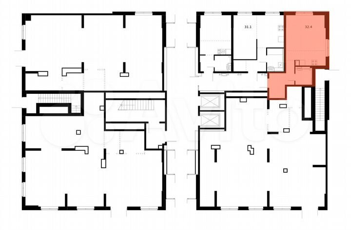 Квартира-студия, 32,4 м², 1/17 эт.