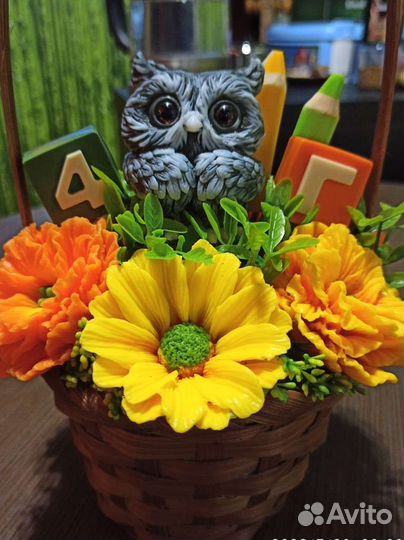 Букет на первое сентября из мыла