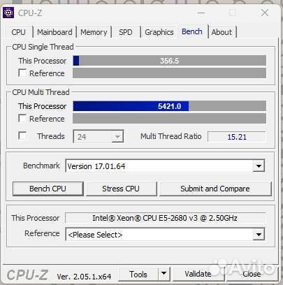Процессор Intel Xeon e5-2680v3 (12 ядер/24 потока)