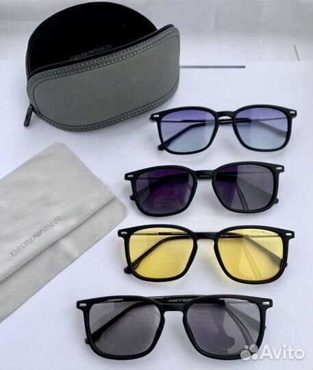 Очки мужские emporio armani желтые поляризационные