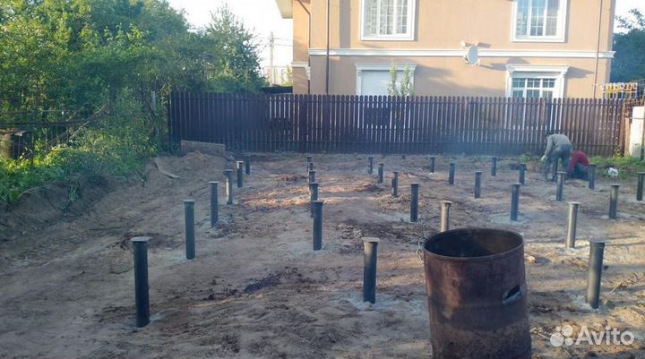 Монтаж винтовых свай