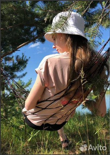 Гамак сетка 200х80см, нейлон, до 80кг