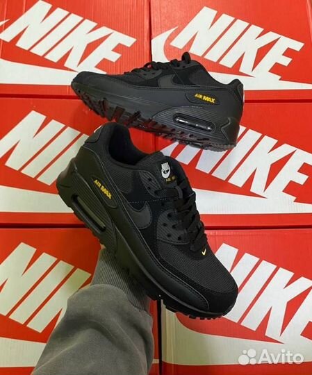 Кроссовки Nike Air Max 90 Black Amarillo найк
