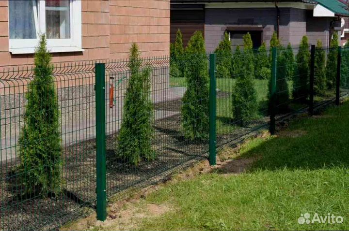 Забор с воротами для дачи