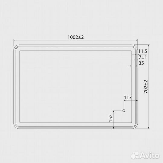 Зеркало iddis clo1000i98 Черное