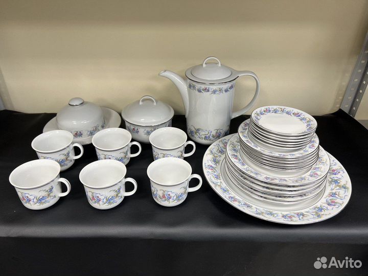 Кофейный сервиз jlmenau гдр 28 предметов