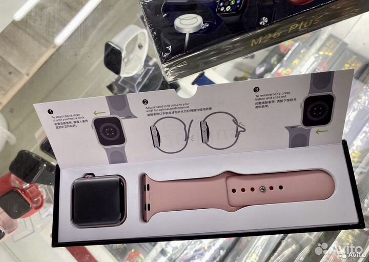 Apple watch 6 44mm M26 Plus Розовые
