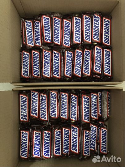 Шоколадные батончики snickers 50 гр