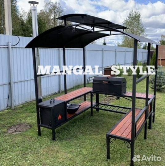 Мангал с крышей