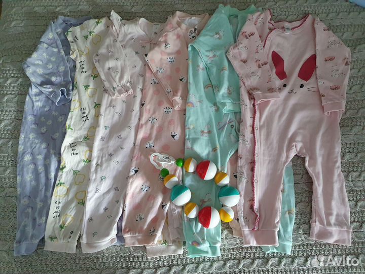 Пакет комбинезонов слип для девочки 86 р. vulpes