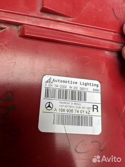 Фонарь задний правый мерседес Gl 166