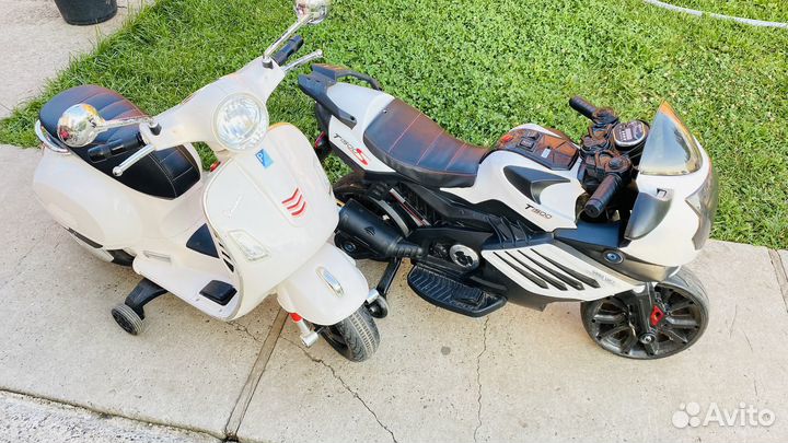 Детский электросамокат и электромотоцикл