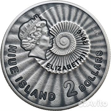 Монета Око Сахары Гуэль-Эр-Ришат серебро Ниуэ 2016