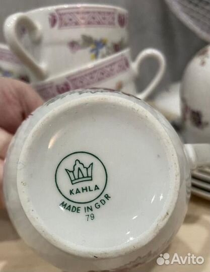 Старая Kahla. Чайный сервиз. Винтаж