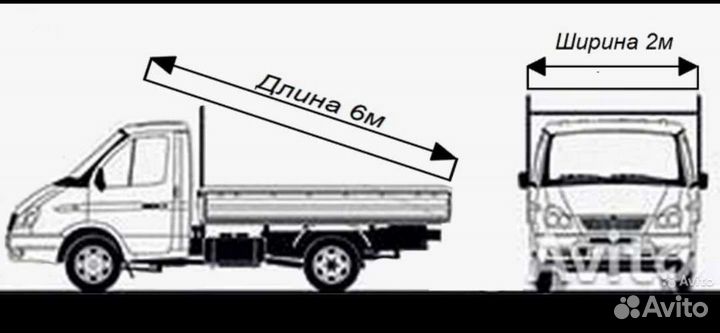 Газель грузоперевозки. Катюша. До 1,5 т. До 6м