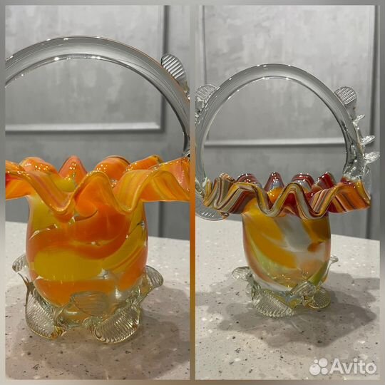 Ваза муранское стекло декор