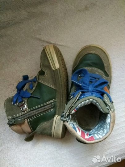 Ботинки демисезонные 24 р-р,замша