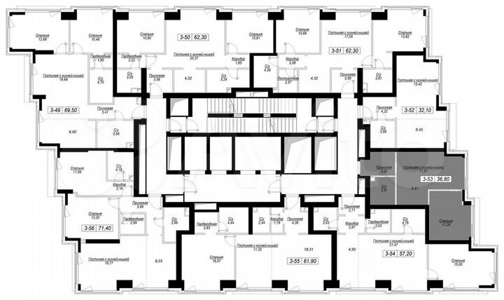 1-к. квартира, 36,8 м², 8/41 эт.